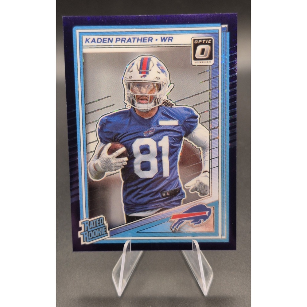 2025 Donruss Optic Kaden Prather #291 Rated Rookie Purple Stars Prizm /15 Bills